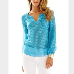 Lilly Pulitzer Colby Pintuck Top XS